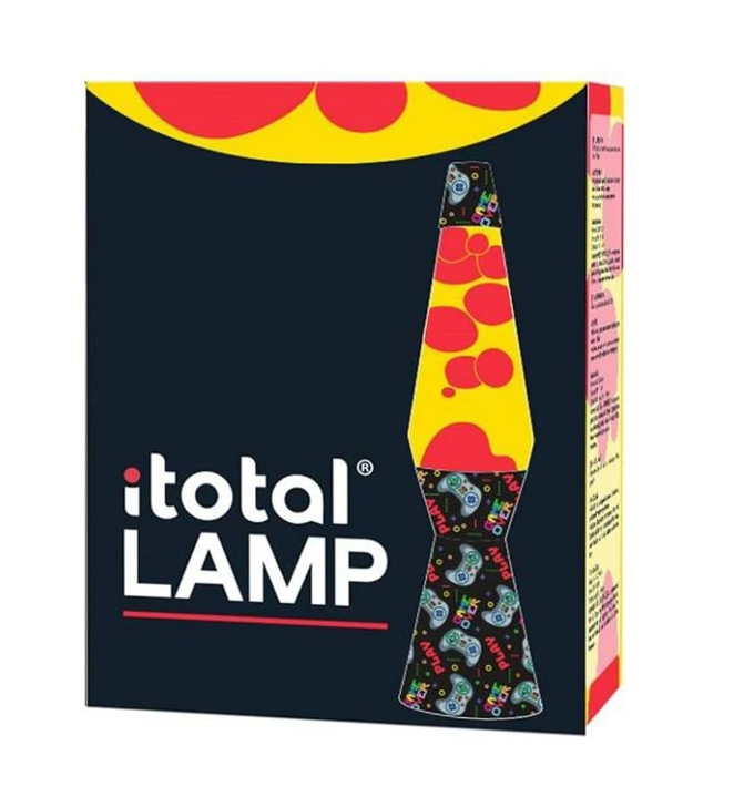 Lampada Lava 36 cm LETS PLAY liquido giallo e cera rossa