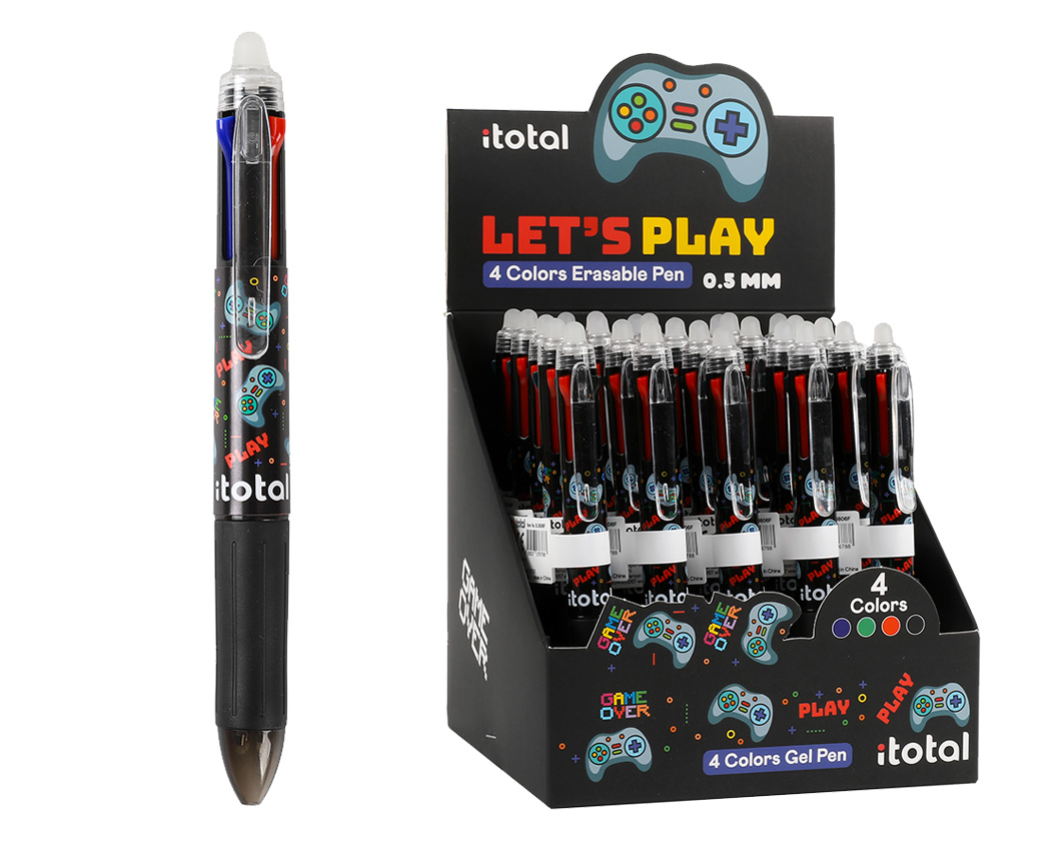 Penna Cancellabile 4 COLORI GAME OVER