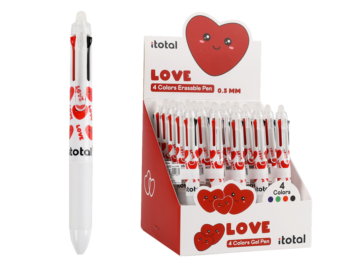 Penna Cancellabile 4 COLORI LOVE