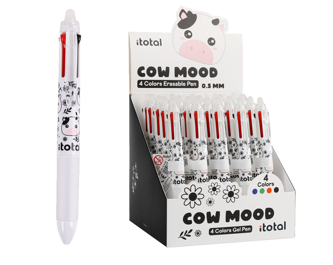 Penna Cancellabile 4 COLORI MUCCA