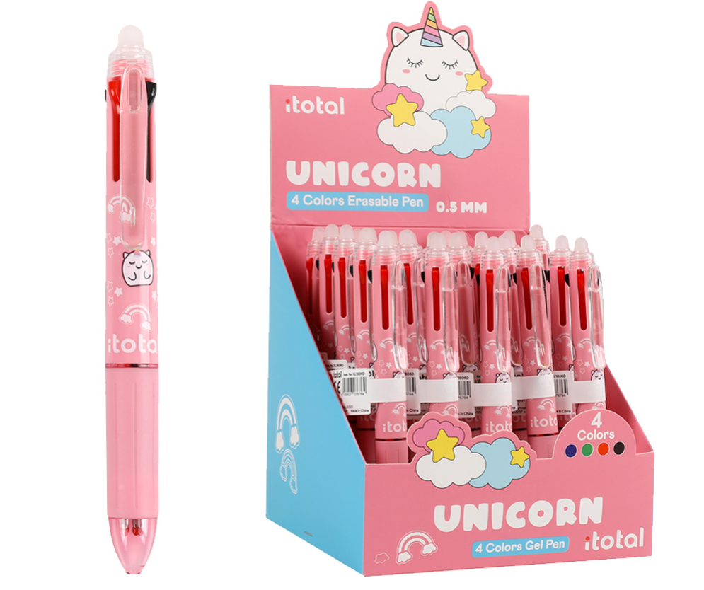 Penna Cancellabile 4 COLORI UNICORN