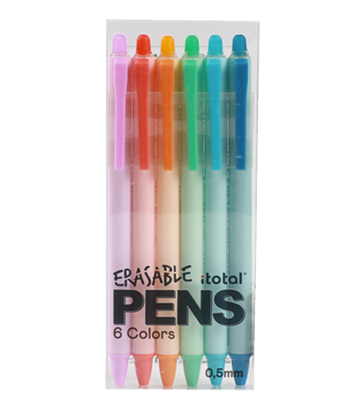 Penna Cancellabile set 6 colors PASTEL