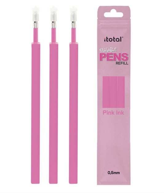 Refill inchiostro cancellabile set 3 pezzi Rosa