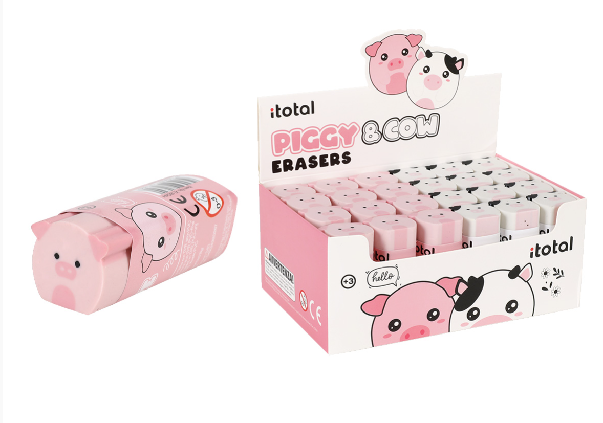 Gomma per matita a forma di MAIALINO