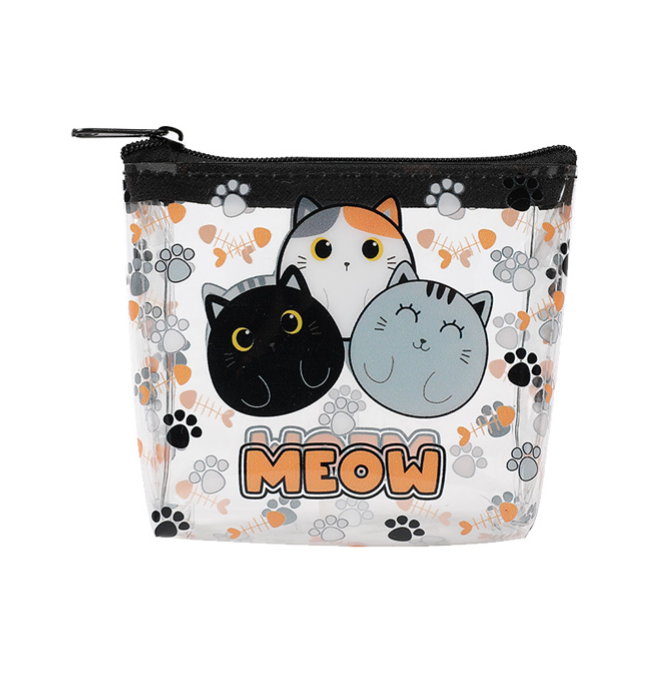 Portamonete Trasparente PVC Gatto