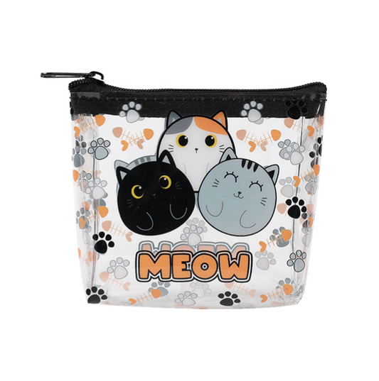 Portamonete Trasparente PVC Gatto