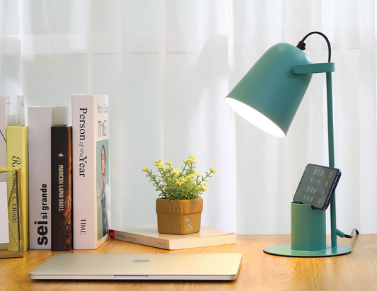 Lampada da Tavolo portaoggetti/porta cellulare Verde