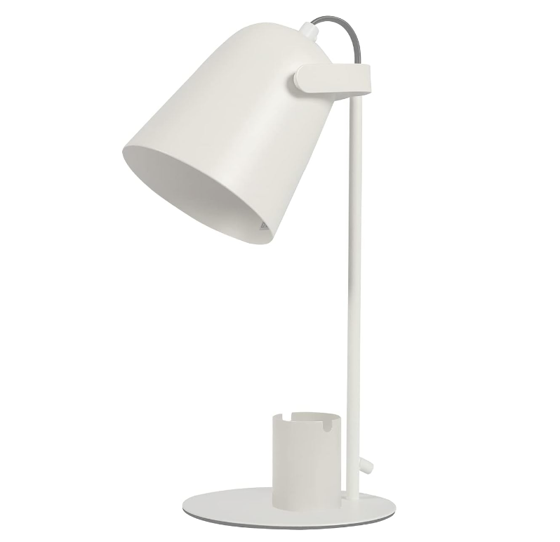 Lampada da Tavolo portaoggetti/porta cellulare Bianca