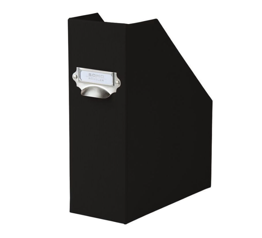 Porta rivista SOHO largo 11cm con manico Nero