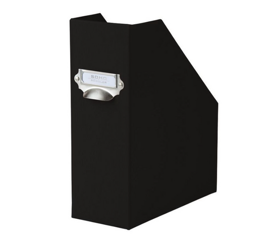 Porta rivista SOHO largo 11cm con manico Nero