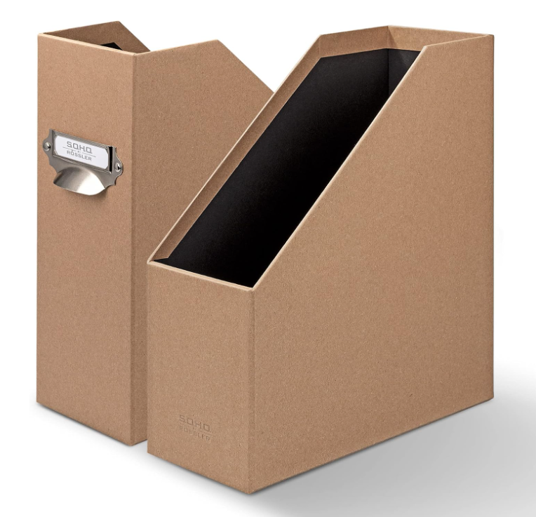 Porta rivista SOHO largo 11cm con manico Kraft Avana