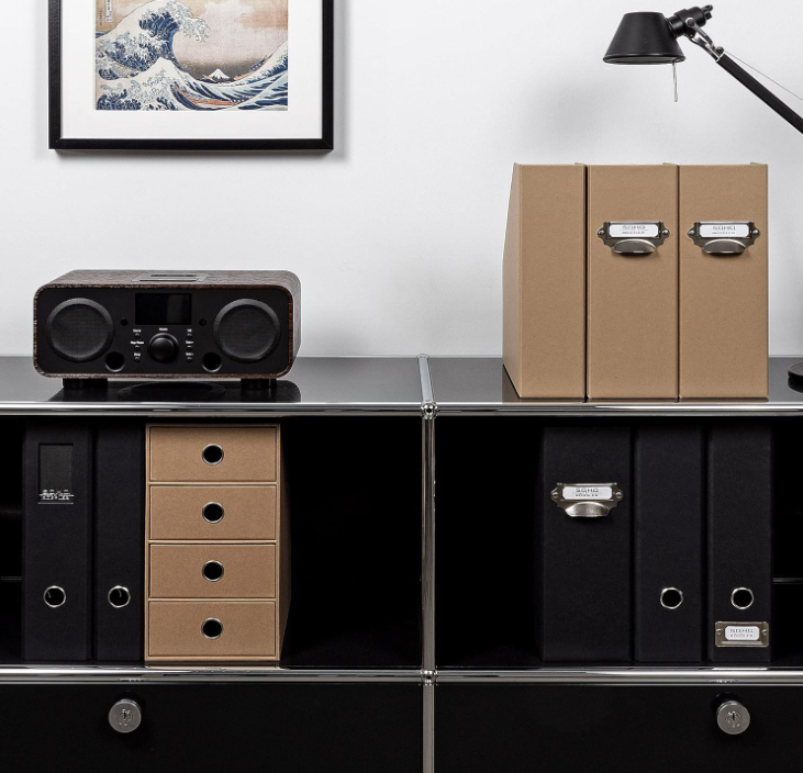 Porta rivista SOHO largo 11cm con manico Kraft Avana