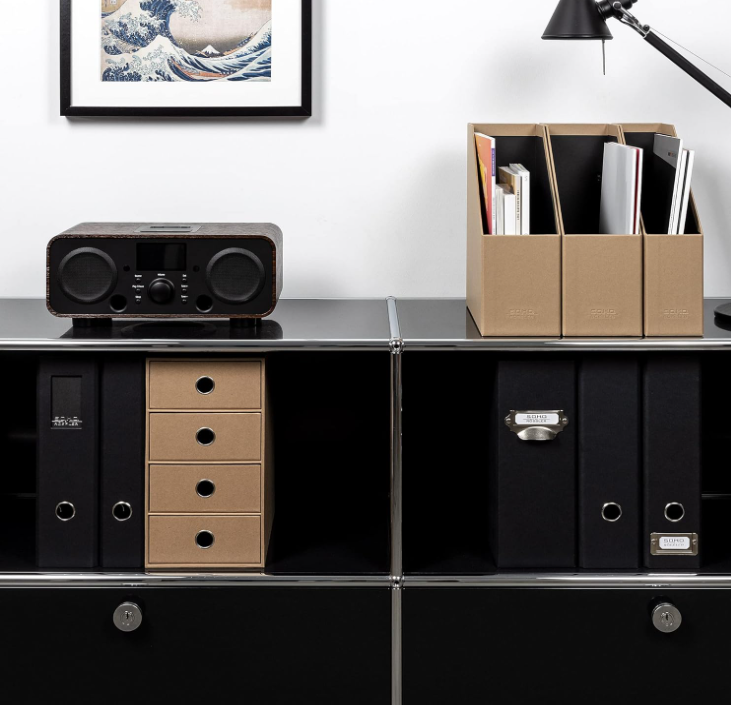 Porta rivista SOHO largo 11cm con manico Kraft Avana