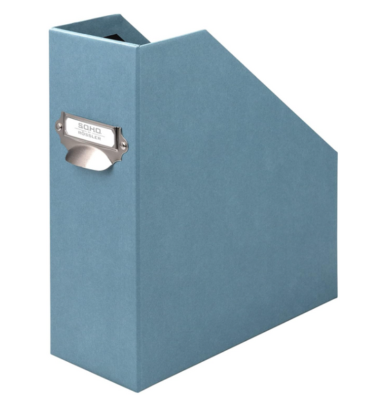Porta rivista SOHO largo 11cm con manico Denim Blu