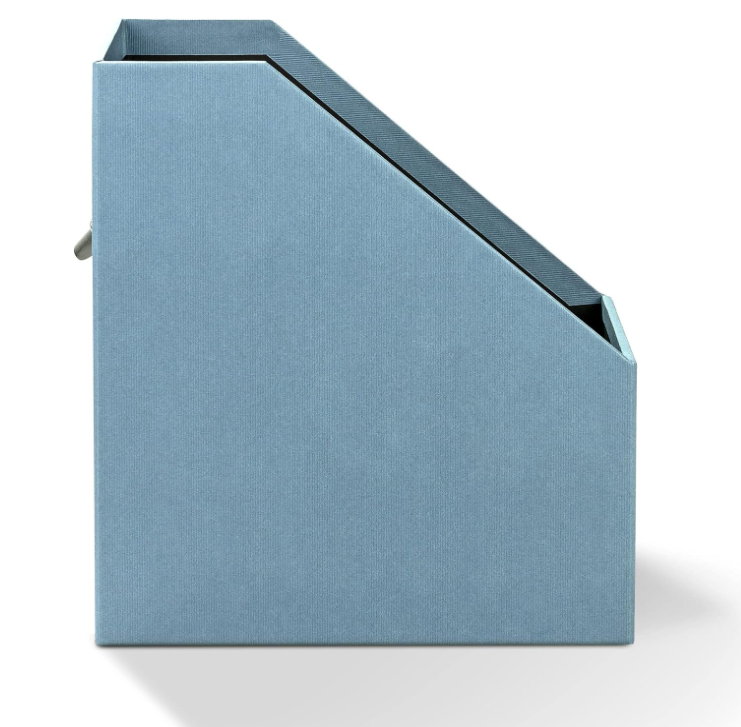 Porta rivista SOHO largo 11cm con manico Denim Blu