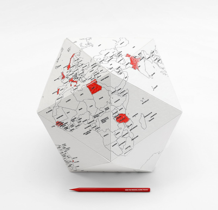 Mappamondo Poliedrico Here by me Small