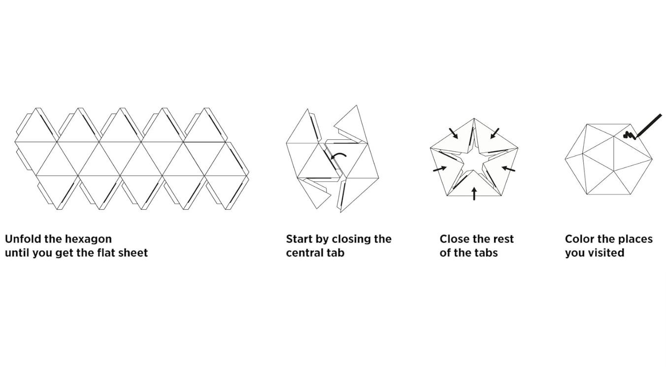 Mappamondo Poliedrico Here by me Small
