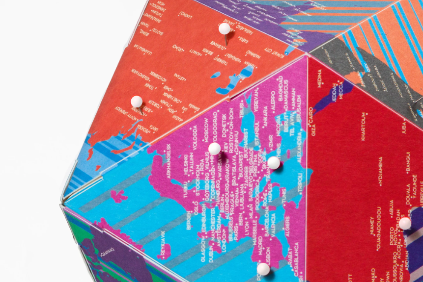 Mappamondo Poliedrico Here Illustrated Small Beppe Giacobbe Small