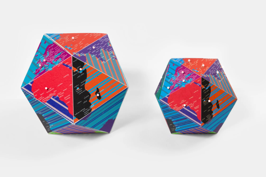 Mappamondo Poliedrico Here Illustrated Small Beppe Giacobbe Small