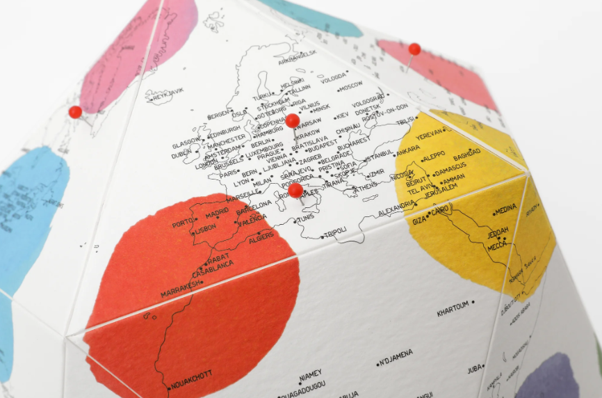 Mappamondo Poliedrico Here Illustrated Small - Guido Scarabottolo