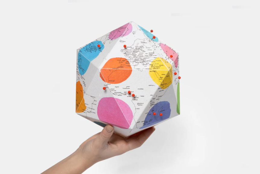 Mappamondo Poliedrico Here Illustrated Small - Guido Scarabottolo