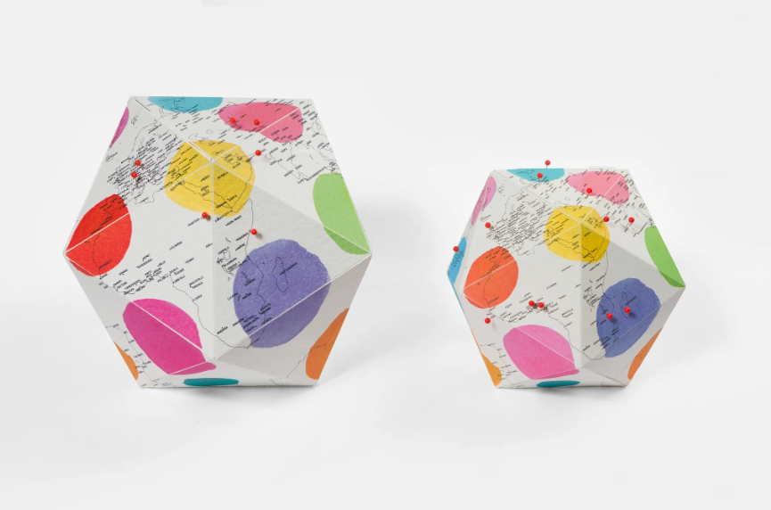 Mappamondo Poliedrico Here Illustrated Small - Guido Scarabottolo