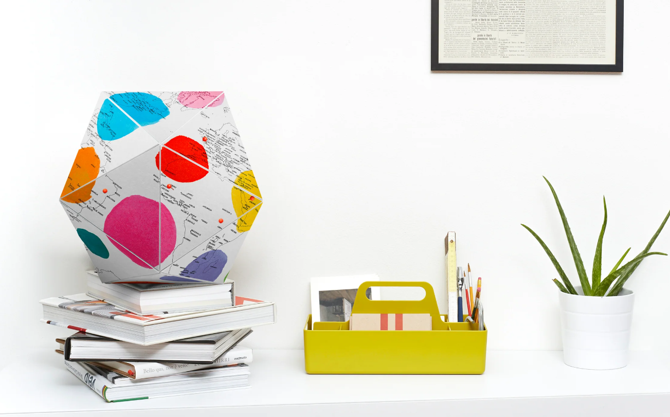 Mappamondo Poliedrico Here Illustrated Small - Guido Scarabottolo