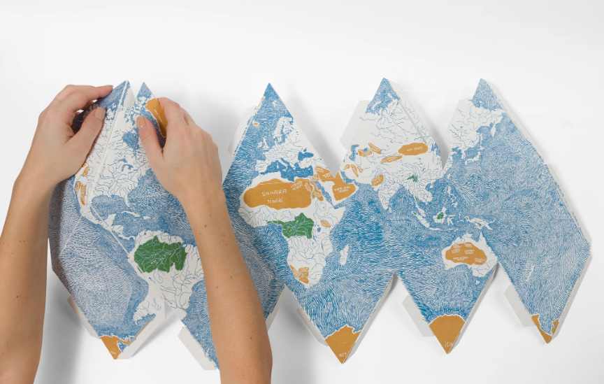 Mappamondo Poliedrico Here Illustrated Small Martí Guixé