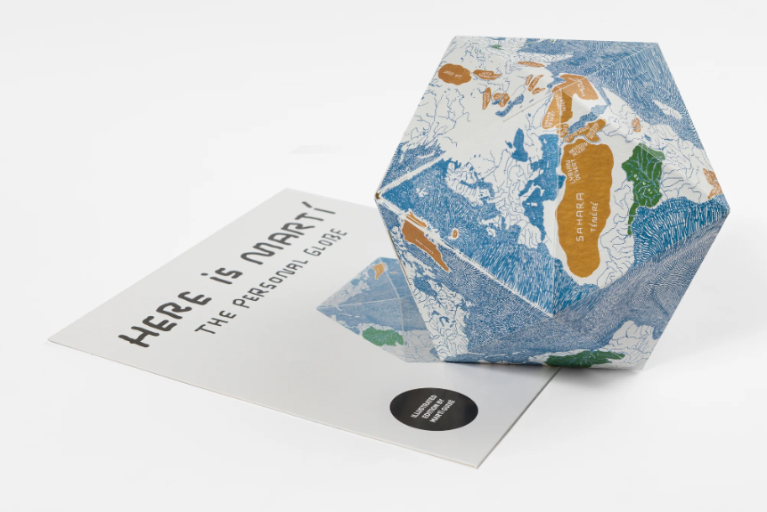 Mappamondo Poliedrico Here Illustrated Small Martí Guixé