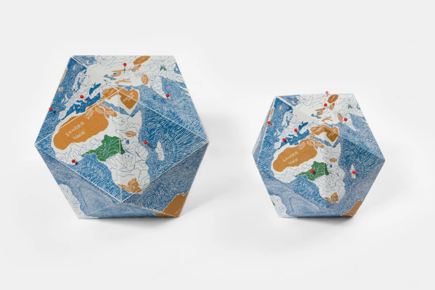 Mappamondo Poliedrico Here Illustrated Small Martí Guixé