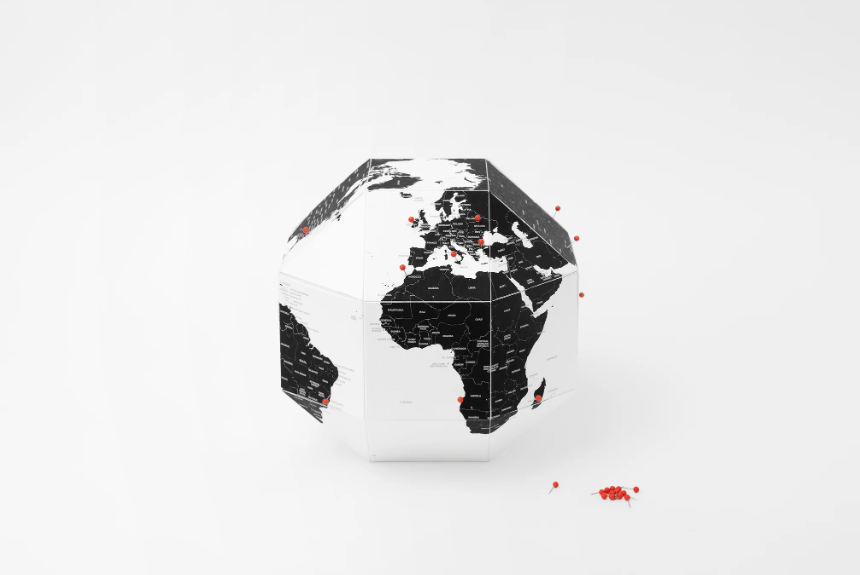 Mappamondo Poliedrico DearWorld with country names XXS