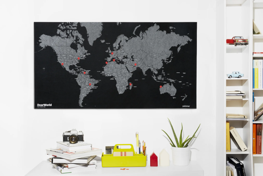 Mappa da parete DearWorld with country names Standard