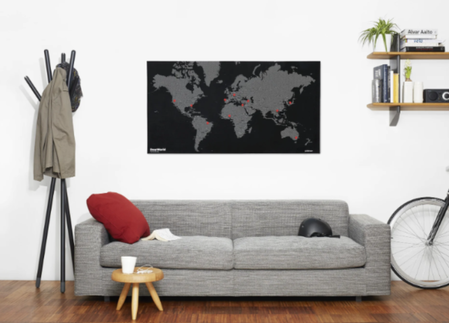 Mappa da parete DearWorld with country names Standard