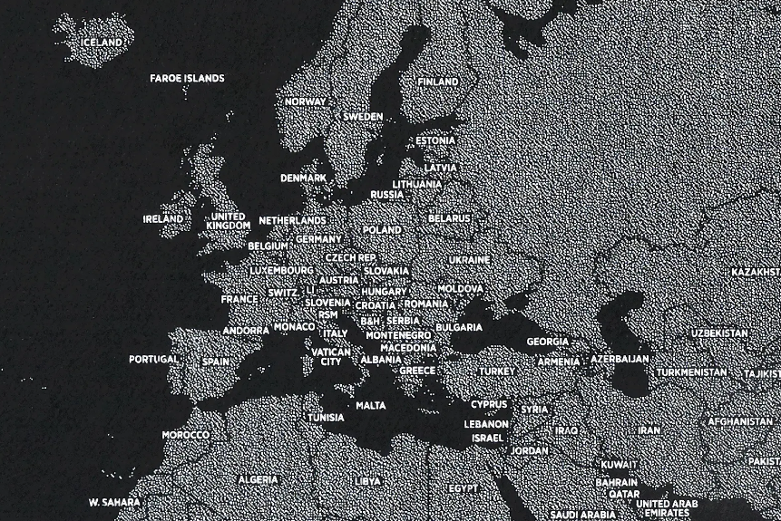 Mappa da parete DearWorld with country names Standard