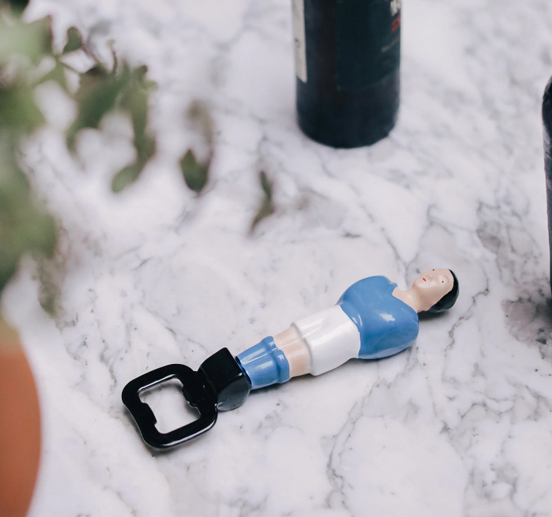 Apri bottiglie Calciatore Calcio Balilla Blu