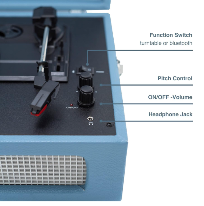 Giradischi Bluetooth Voyager Washed Blue 33/45/78 giri