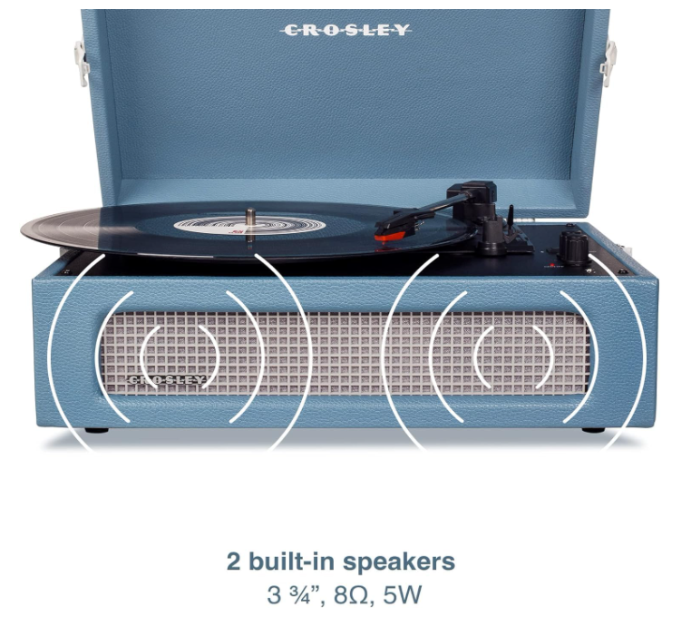 Giradischi Bluetooth Voyager Washed Blue 33/45/78 giri