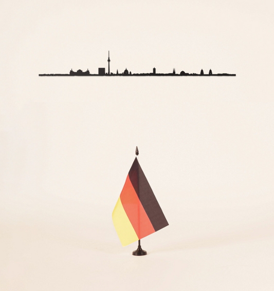 Skyline Berlino Profilo in Acciaio Nero 50cm