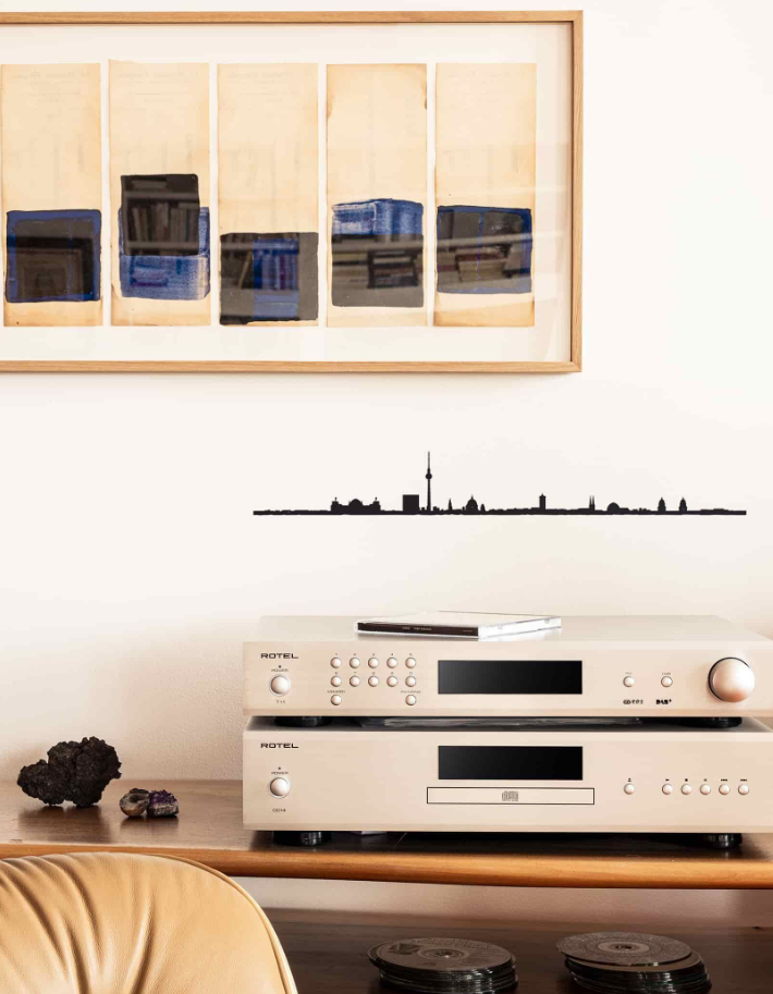 Skyline Berlino Profilo in Acciaio Nero 50cm