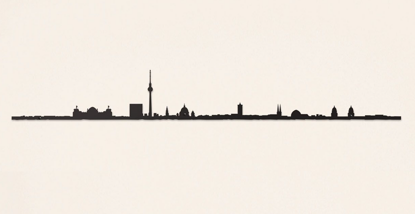 Skyline Berlino Profilo in Acciaio Nero 50cm