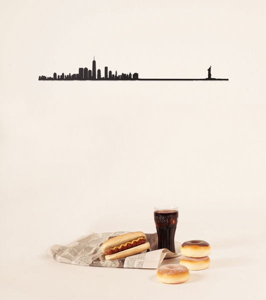 Skyline New York Profilo in Acciaio Nero 50cm