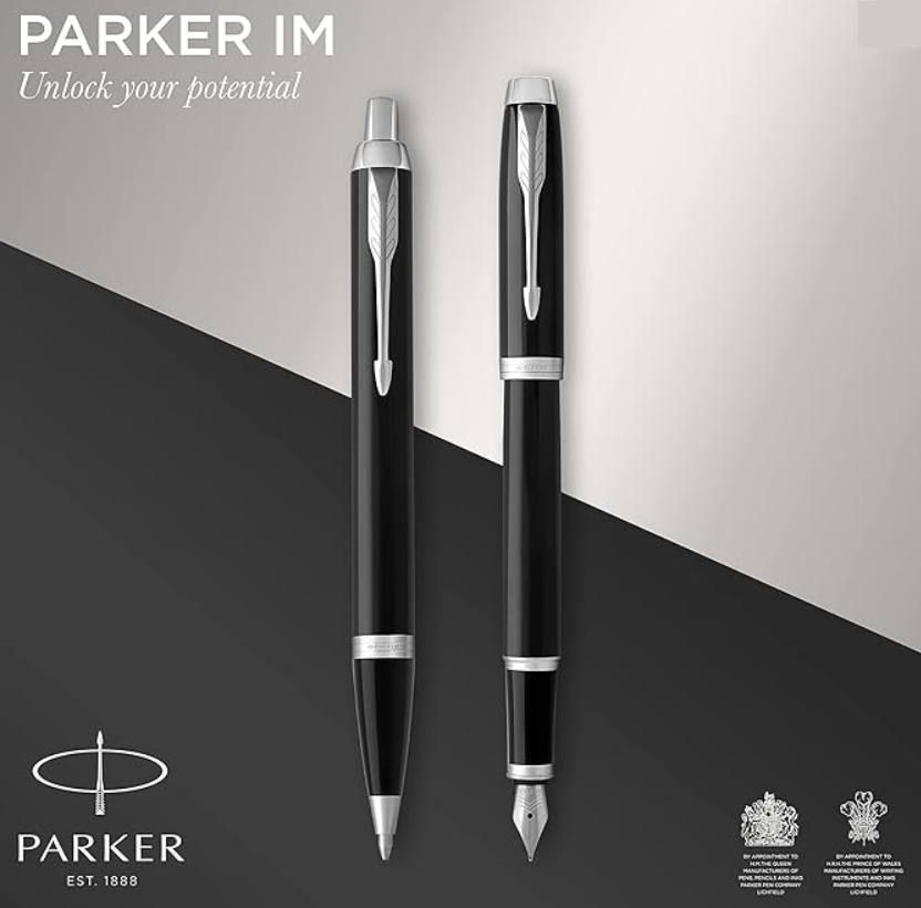 Set Penna Sfera + Penna Stilografica M Black Chrome