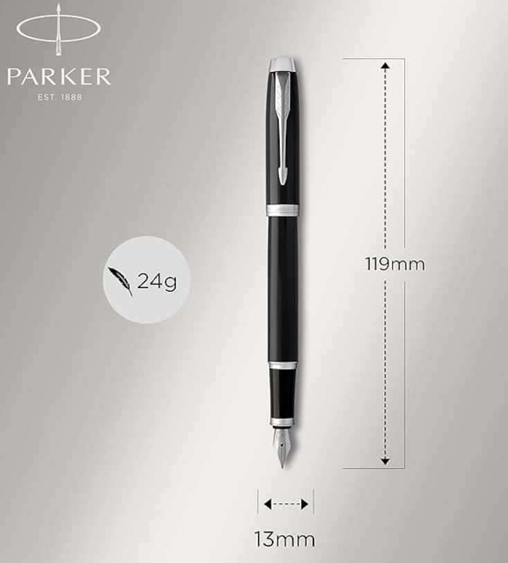 Set Penna Sfera + Penna Stilografica M Black Chrome
