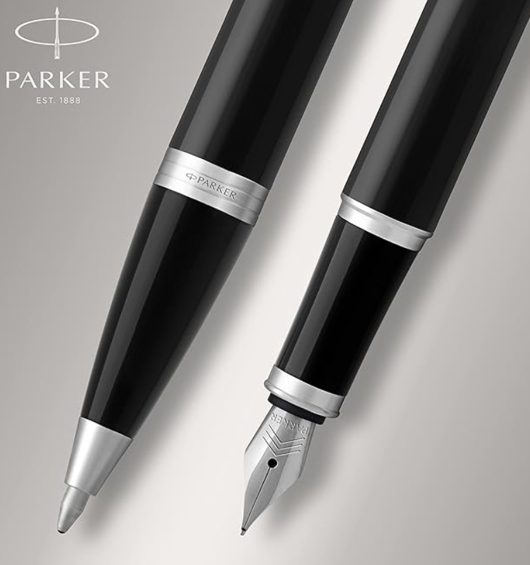 Set Penna Sfera + Penna Stilografica M Black Chrome