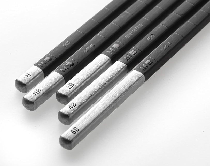Astuccio metallo Set 5 matite da disegno