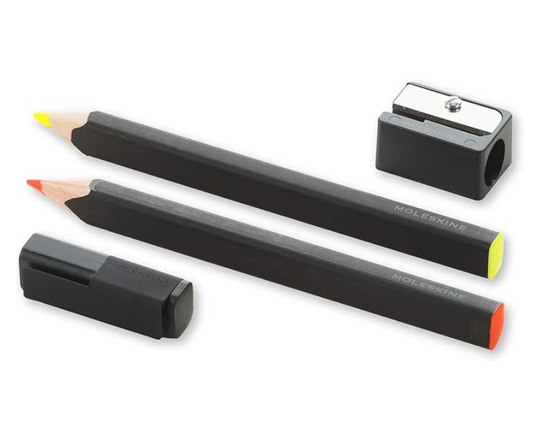 Set Matite Fluo Evidenziatori + temperino