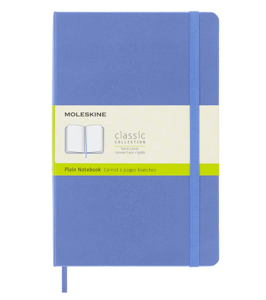 Taccuino Large Rigido Pagina Bianca Blu Ortensia