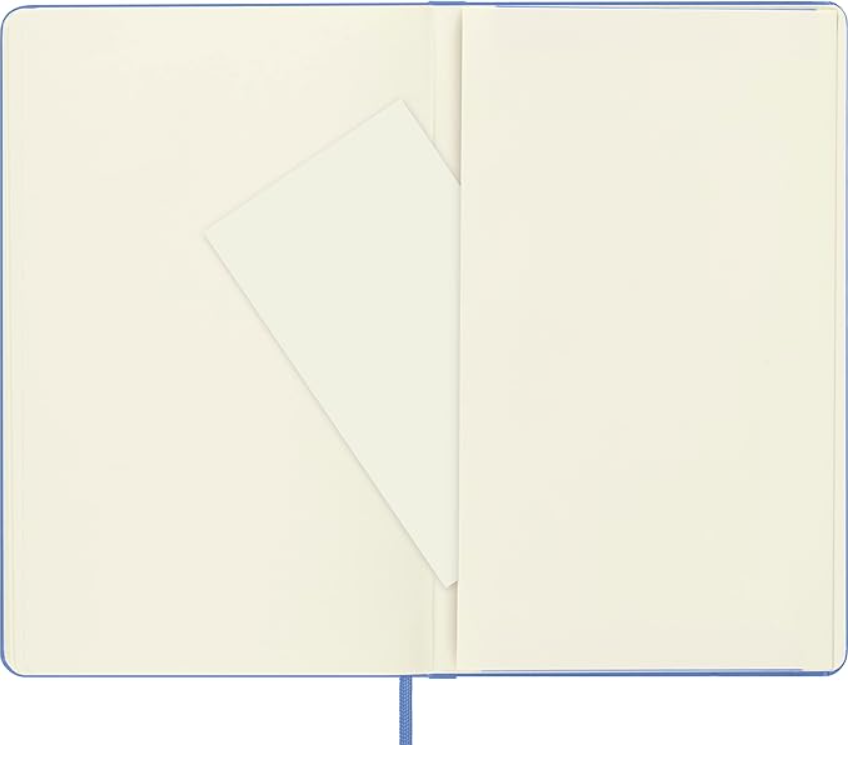 Taccuino Large Rigido Pagina Bianca Blu Ortensia