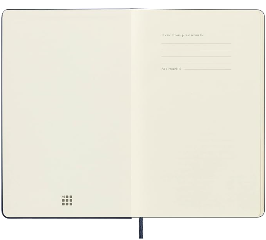 Taccuino Large Rigido Pagina Bianca Blu Zaffiro