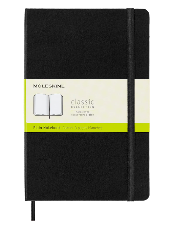 Taccuino Large Rigido Pagina Bianca Nero